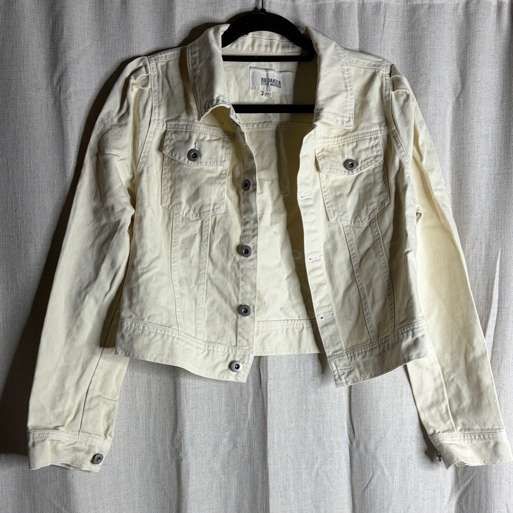 Bb Dakota Steve Madden Light Cream Jean Jacket